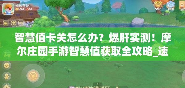 智慧值卡关怎么办？爆肝实测！摩尔庄园手游智慧值获取全攻略_速成技巧公开