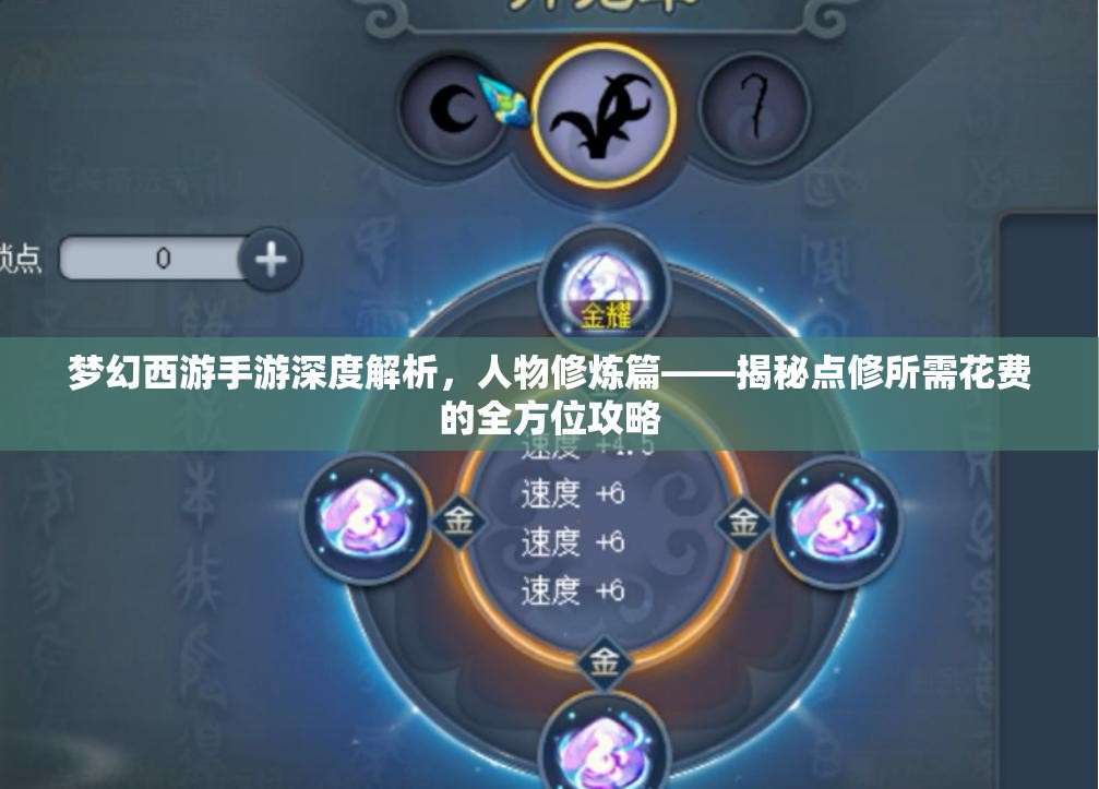 梦幻西游手游深度解析，人物修炼篇——揭秘点修所需花费的全方位攻略