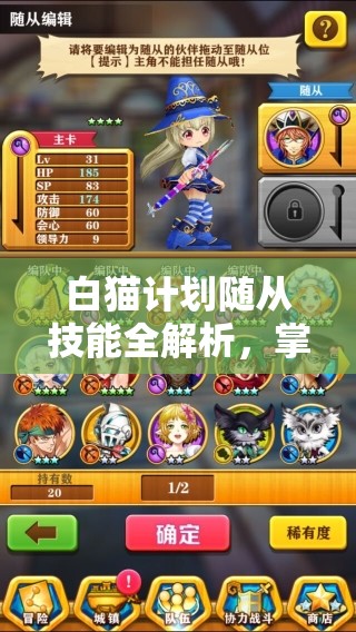 白猫计划随从技能全解析，掌握资源管理与高效利用的策略艺术