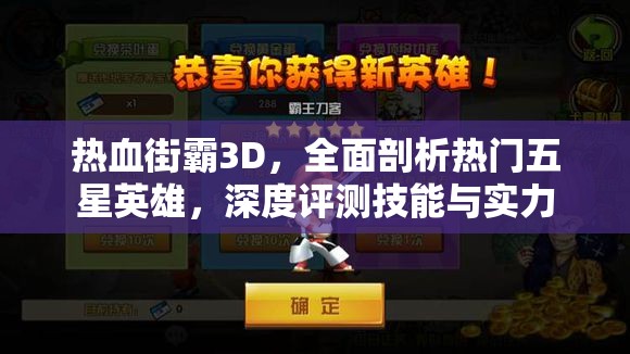 热血街霸3D，全面剖析热门五星英雄，深度评测技能与实力
