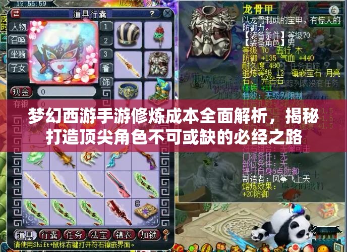 梦幻西游手游修炼成本全面解析，揭秘打造顶尖角色不可或缺的必经之路