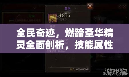 全民奇迹，燃蹄圣华精灵全面剖析，技能属性及高效获取攻略深度解读