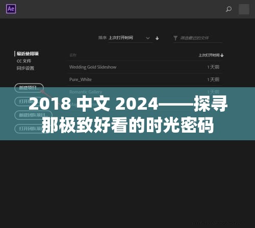 2018 中文 2024——探寻那极致好看的时光密码