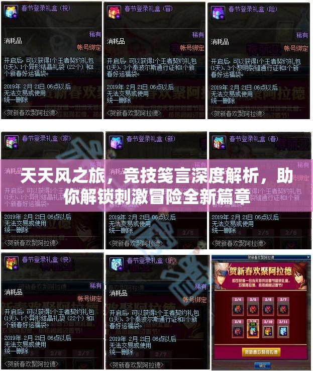 天天风之旅，竞技笺言深度解析，助你解锁刺激冒险全新篇章