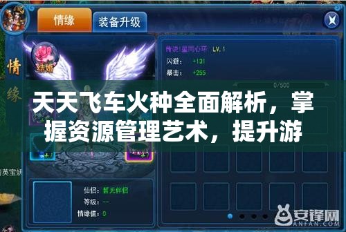 天天飞车火种全面解析，掌握资源管理艺术，提升游戏效能