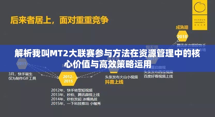 解析我叫MT2大联赛参与方法在资源管理中的核心价值与高效策略运用