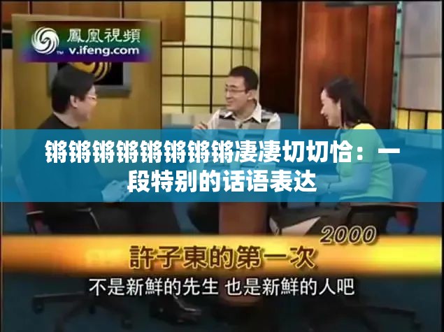 锵锵锵锵锵锵锵锵凄凄切切恰：一段特别的话语表达