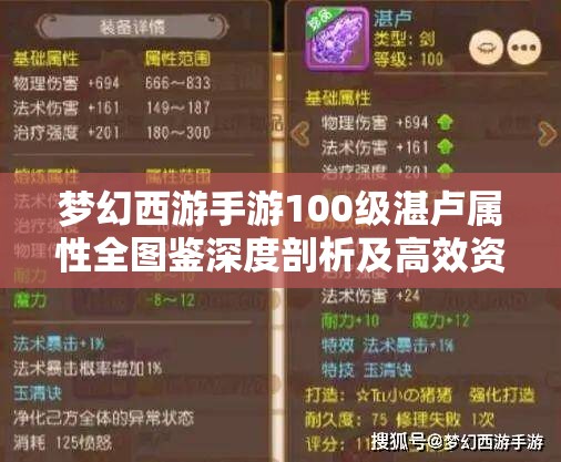 梦幻西游手游100级湛卢属性全图鉴深度剖析及高效资源管理策略