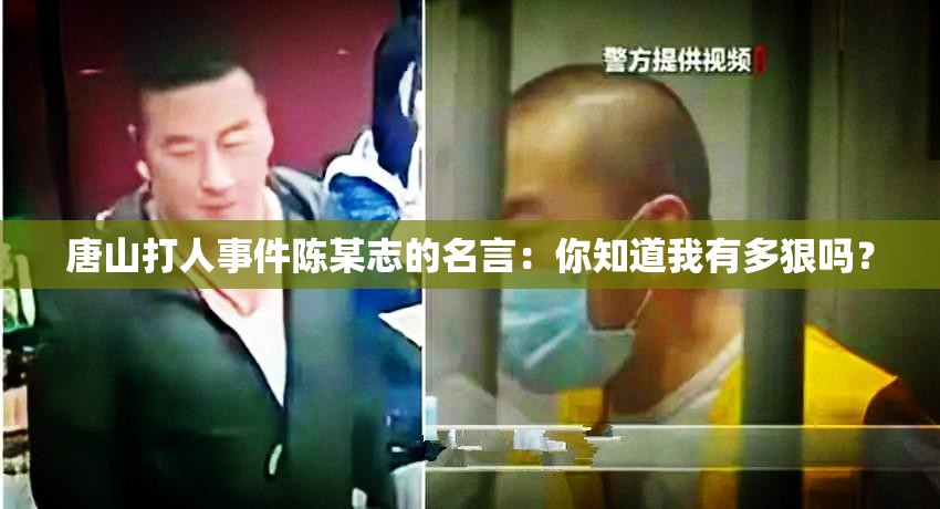 唐山打人事件陈某志的名言：你知道我有多狠吗？