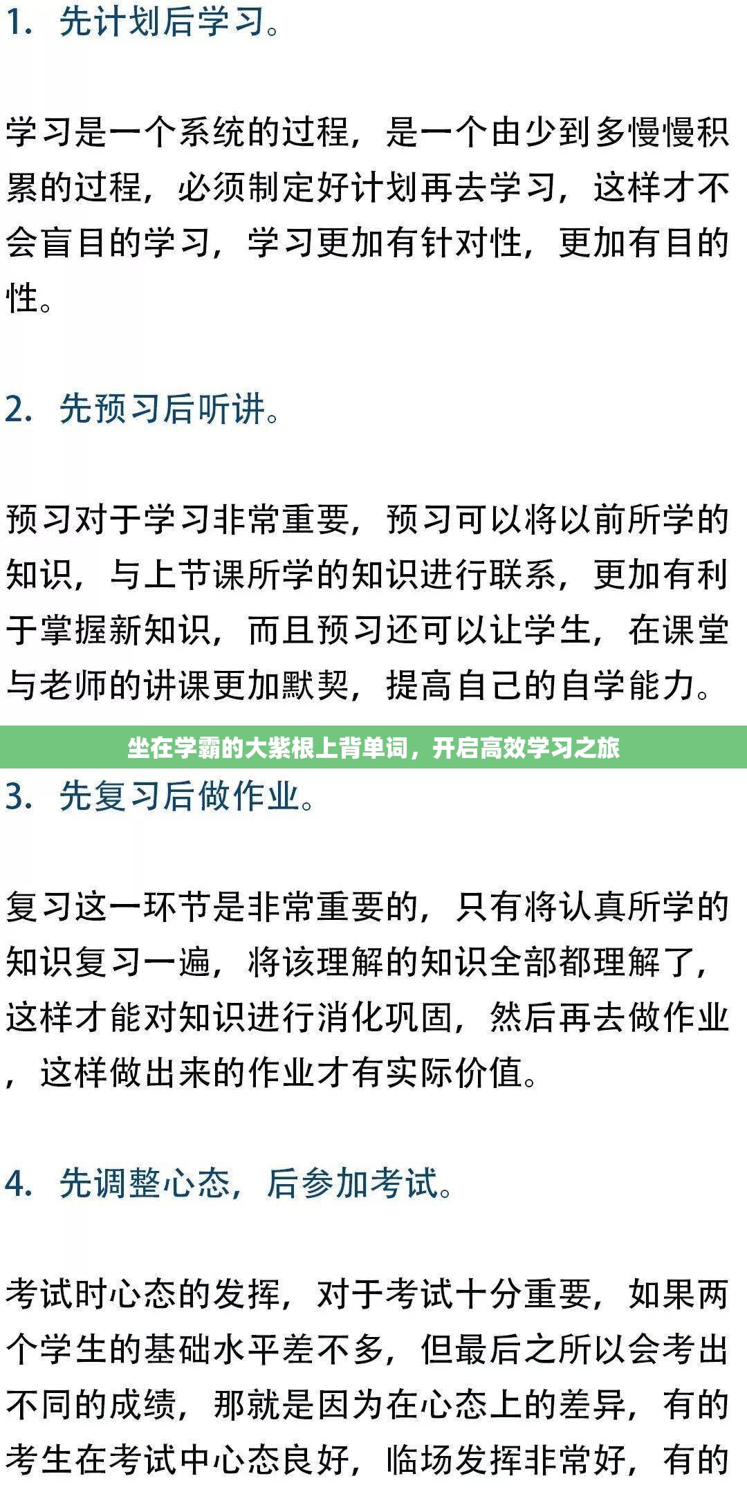坐在学霸的大紫根上背单词，开启高效学习之旅