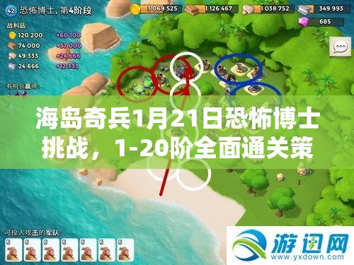 海岛奇兵1月21日恐怖博士挑战，1-20阶全面通关策略与攻略