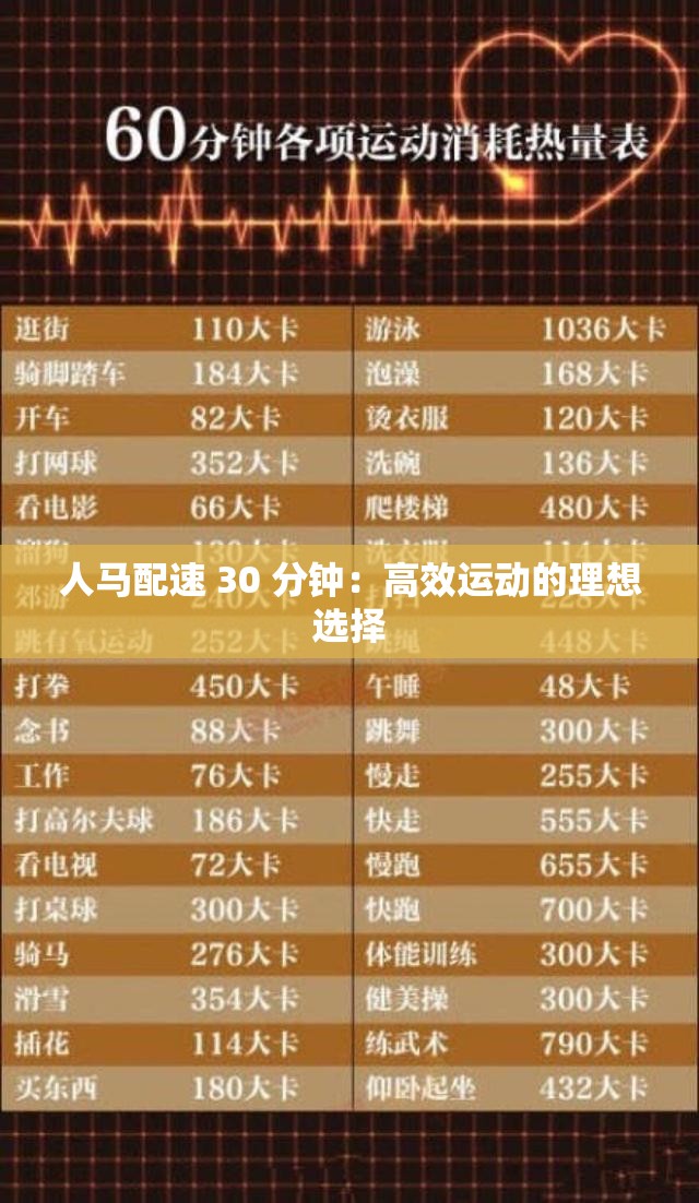人马配速 30 分钟：高效运动的理想选择