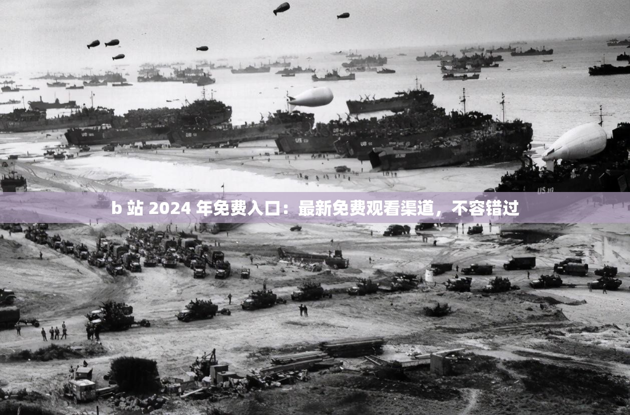 b 站 2024 年免费入口：最新免费观看渠道，不容错过