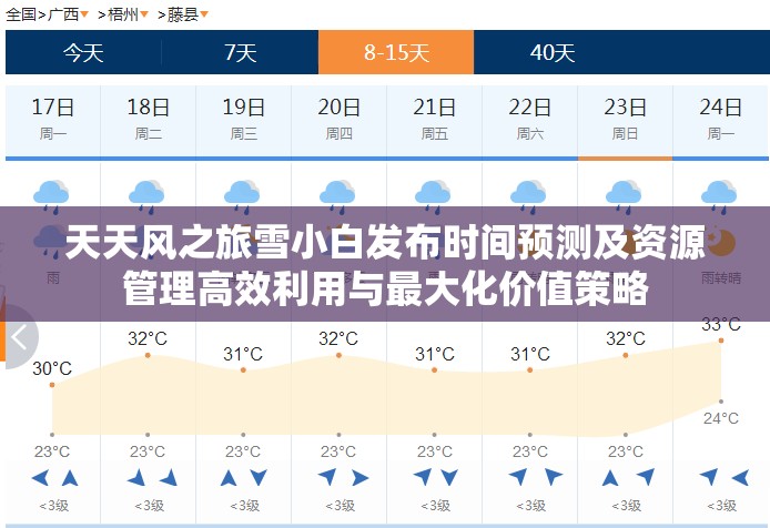 天天风之旅雪小白发布时间预测及资源管理高效利用与最大化价值策略