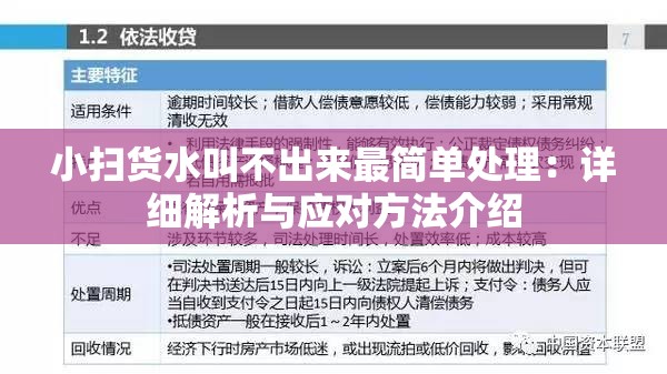 小扫货水叫不出来最简单处理：详细解析与应对方法介绍