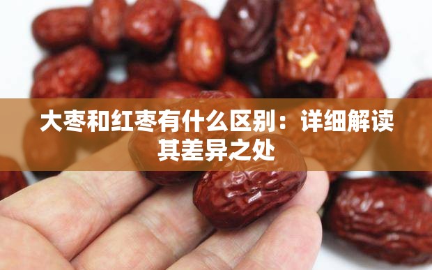 大枣和红枣有什么区别：详细解读其差异之处