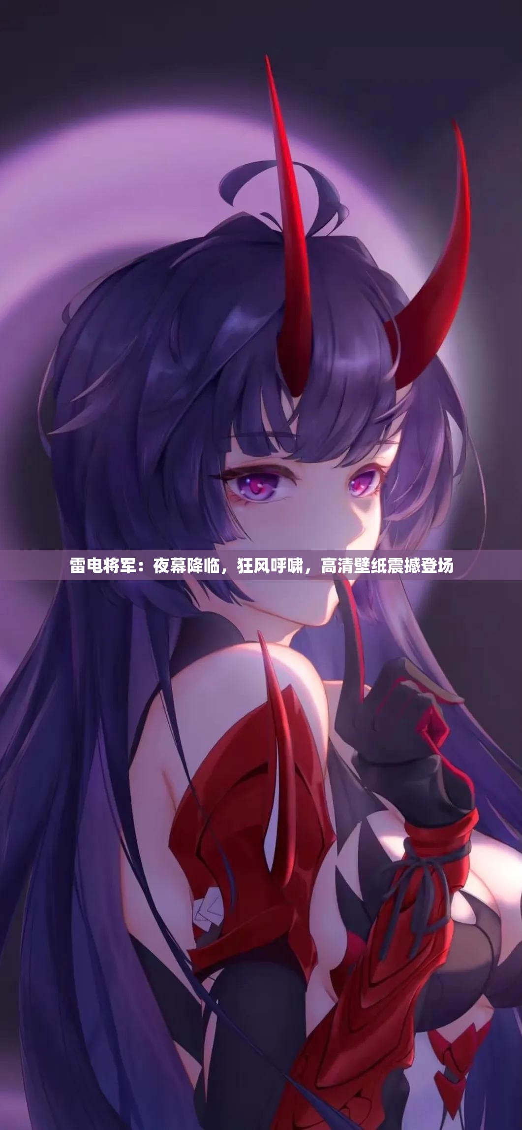 雷电将军：夜幕降临，狂风呼啸，高清壁纸震撼登场