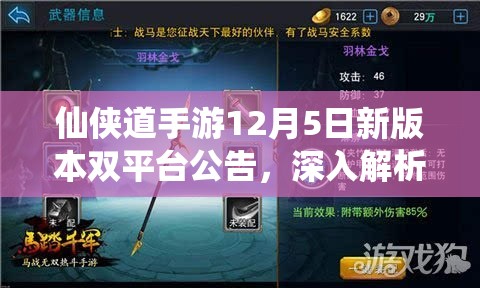 仙侠道手游12月5日新版本双平台公告，深入解析资源管理的重要性及实施高效利用策略