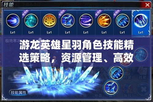 游龙英雄星羽角色技能精选策略，资源管理、高效利用技巧及防浪费指南