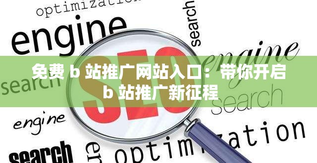 免费 b 站推广网站入口：带你开启 b 站推广新征程