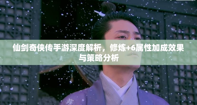 仙剑奇侠传手游深度解析，修炼+6属性加成效果与策略分析