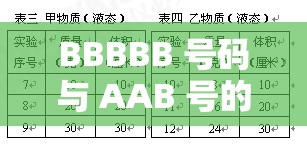 BBBBB 号码与 AAB 号的区别：探究两者的显著差异所在