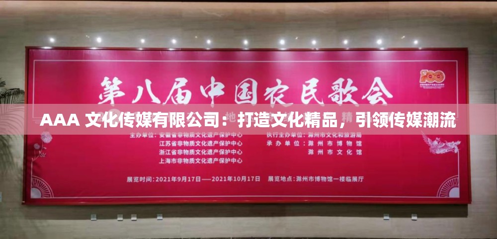 AAA 文化传媒有限公司：打造文化精品，引领传媒潮流