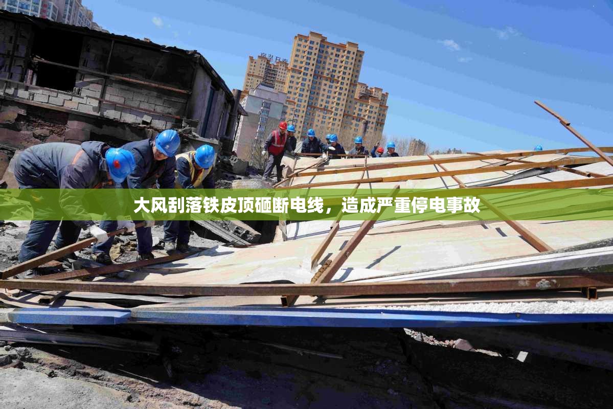大风刮落铁皮顶砸断电线，造成严重停电事故