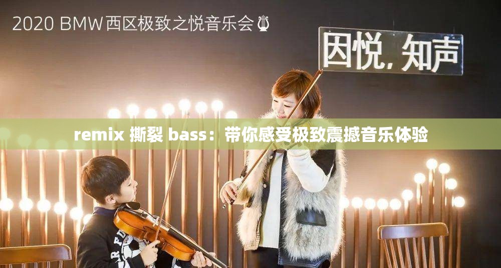 remix 撕裂 bass：带你感受极致震撼音乐体验