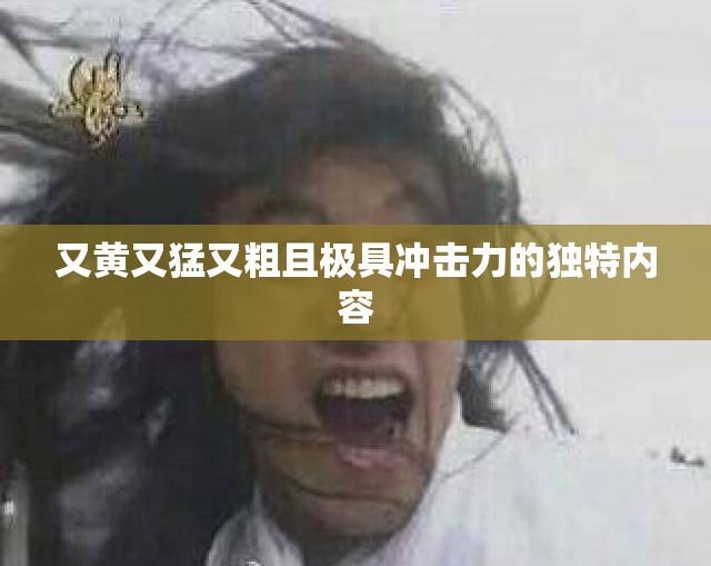 又黄又猛又粗且极具冲击力的独特内容