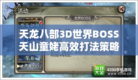天龙八部3D世界BOSS天山童姥高效打法策略与深度剖析