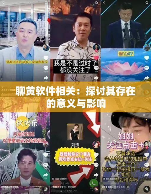 聊黄软件相关：探讨其存在的意义与影响