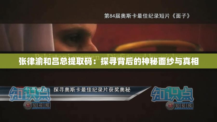 张律渝和吕总提取码：探寻背后的神秘面纱与真相