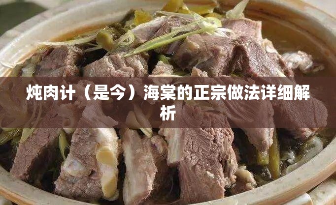 炖肉计（是今）海棠的正宗做法详细解析