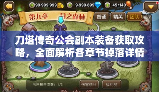 刀塔传奇公会副本装备获取攻略，全面解析各章节掉落详情