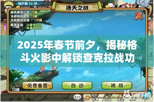2025年春节前夕，揭秘格斗火影中解锁查克拉战功与意志碎片的高效秘籍