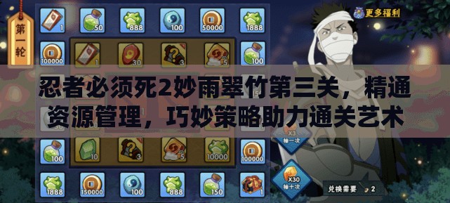 忍者必须死2妙雨翠竹第三关，精通资源管理，巧妙策略助力通关艺术