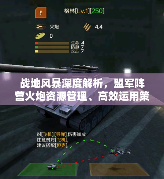战地风暴深度解析，盟军阵营火炮资源管理、高效运用策略及避免浪费指南