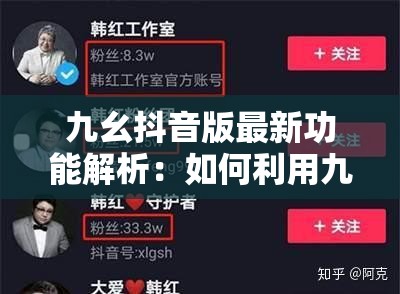 九幺抖音版最新功能解析：如何利用九幺抖音版提升视频创作效率与播放量？