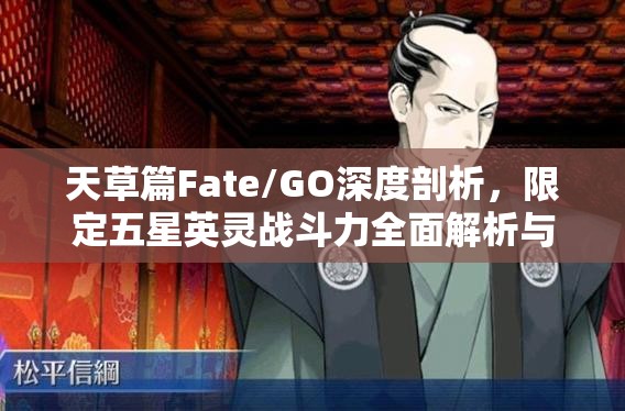 天草篇Fate/GO深度剖析，限定五星英灵战斗力全面解析与评估