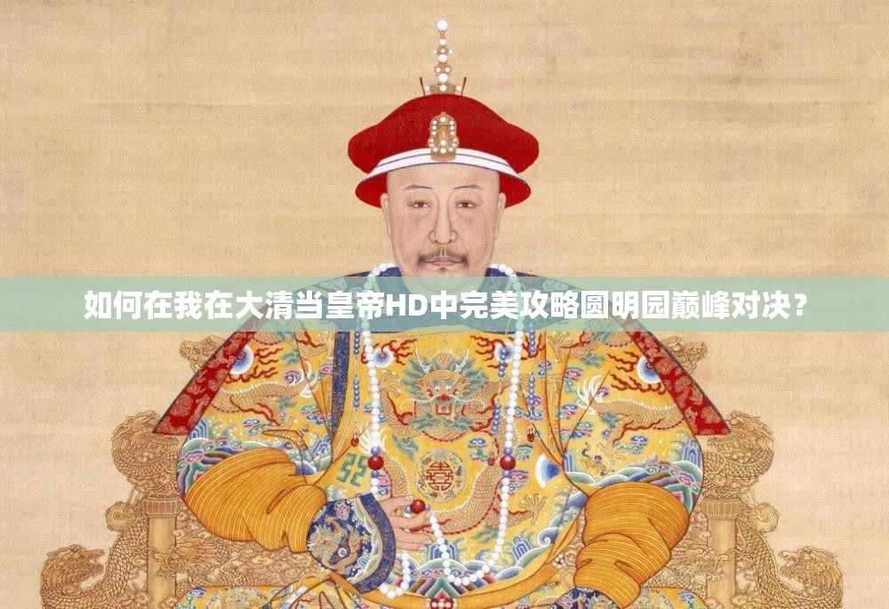 如何在我在大清当皇帝HD中完美攻略圆明园巅峰对决？