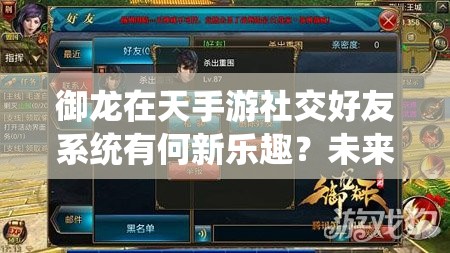 御龙在天手游社交好友系统有何新乐趣？未来玩法将如何革命？