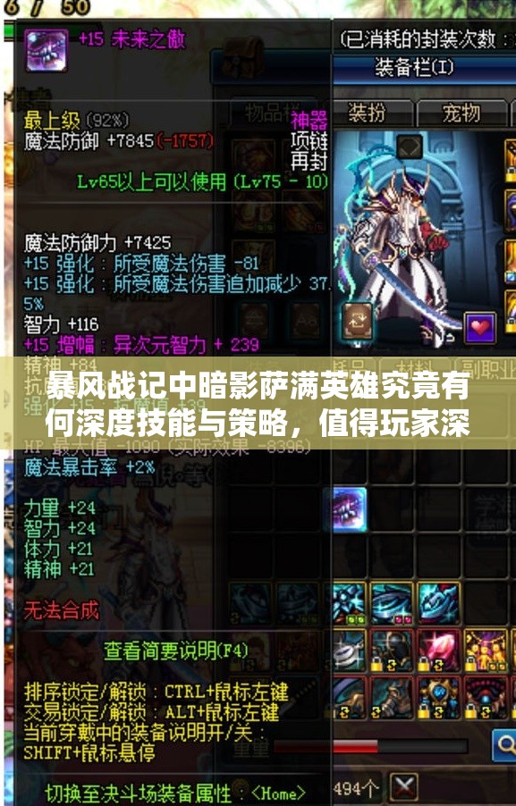 暴风战记中暗影萨满英雄究竟有何深度技能与策略，值得玩家深入探索？