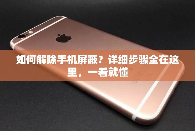 如何解除手机屏蔽？详细步骤全在这里，一看就懂