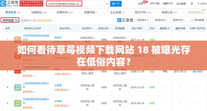 如何看待草莓视频下载网站 18 被曝光存在低俗内容？