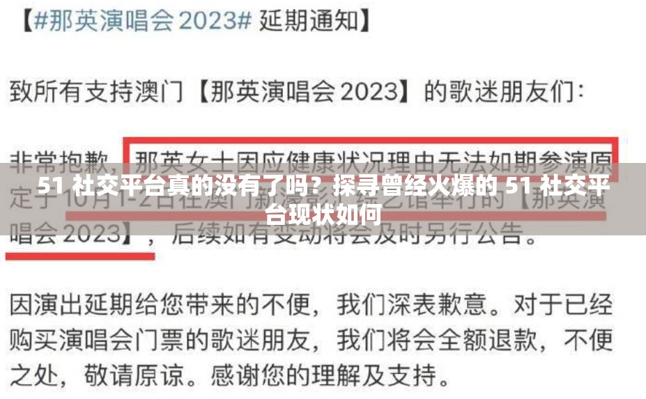 51 社交平台真的没有了吗？探寻曾经火爆的 51 社交平台现状如何