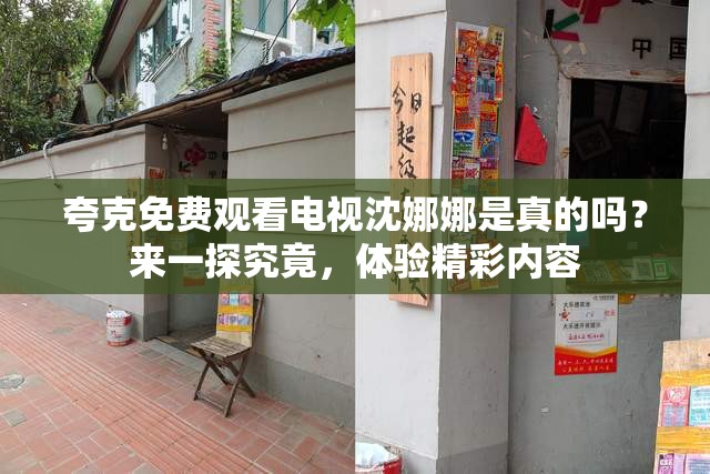 夸克免费观看电视沈娜娜是真的吗？来一探究竟，体验精彩内容