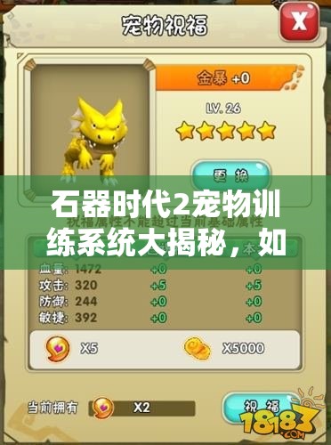 石器时代2宠物训练系统大揭秘，如何高效提升宠物经验？未来玩法将如何革命性变革？