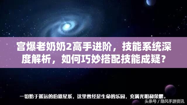 宫爆老奶奶2高手进阶，技能系统深度解析，如何巧妙搭配技能成疑？
