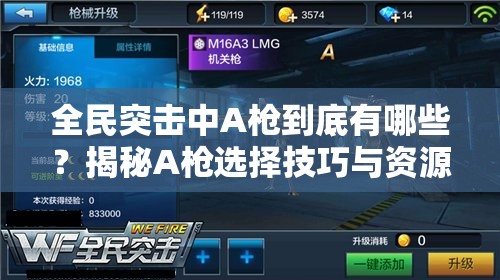 全民突击中A枪到底有哪些？揭秘A枪选择技巧与资源管理的重要性